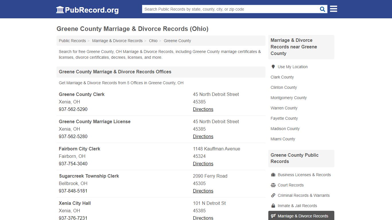 Free Greene County Marriage & Divorce Records (Ohio ...